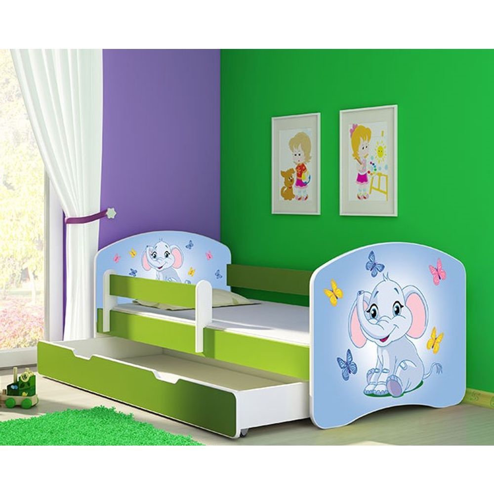 ACMA Dječiji krevet Acma II sa ladicom Green - 180x80cm - Dezen 26 slika 1