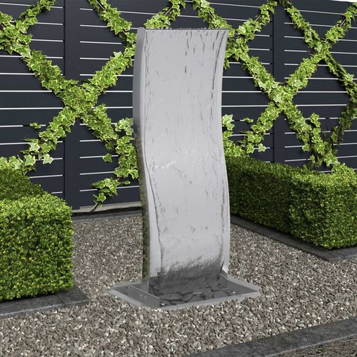 Vrtna fontana s crpkom od nehrđajućeg čelika 90 cm zakrivljena slika 14