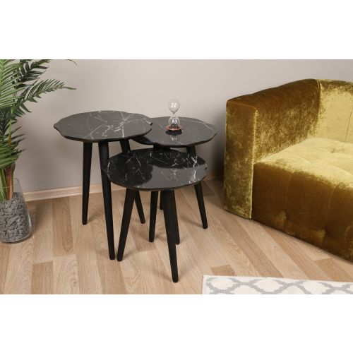 Forga Black Nesting Table (3 Pieces) slika 1