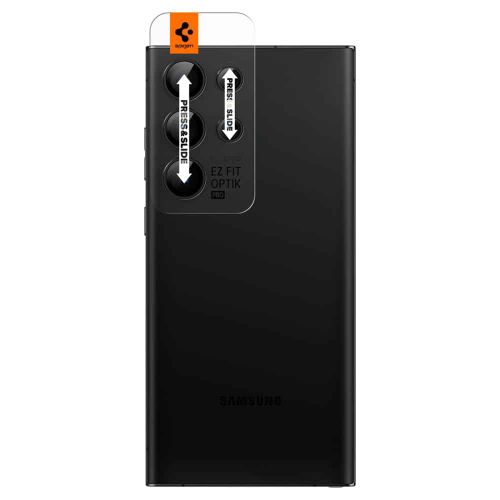 Spigen – Optik.TR EZ FIT staklo za kameru (2 kom) za Samsung Galaxy S23 Ultra – crno slika 2