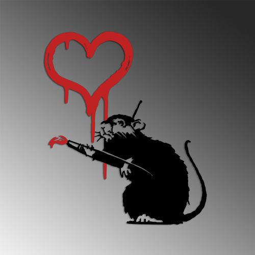 Wallity Metalna zidna dekoracija Banksy Metal 08 slika 5