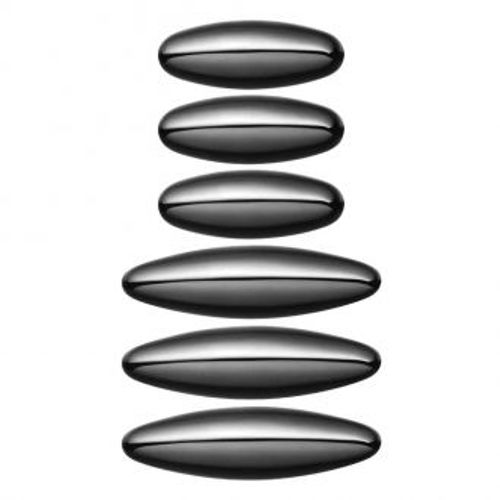 Magneti, set od 6 komada, oblik elipse, Just Black, Herlitz slika 1