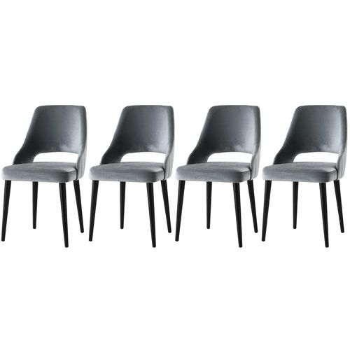 Hanah Home AÃ§elya - Grey - 3 Grey Chair Set (4 Pieces) slika 1
