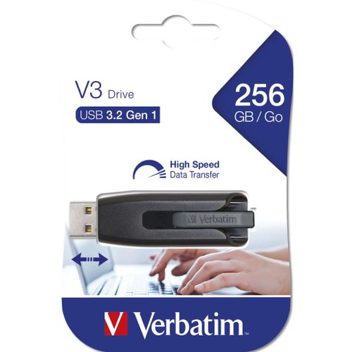 USB stick Verbatim 3.2 Gen1 #49168 256GB Store 'n' Go V3, crni slika 1