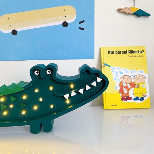 Lampa Little Lights - KROKODIL - zelena slika 2