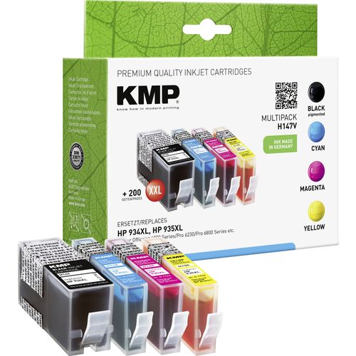 KMP patrona tinte kombinirano pakiranje kompatibilan zamijenjen HP 934XL, 935XL crn, cijan, purpurno crven, žut H147V 1743,0050 slika 3