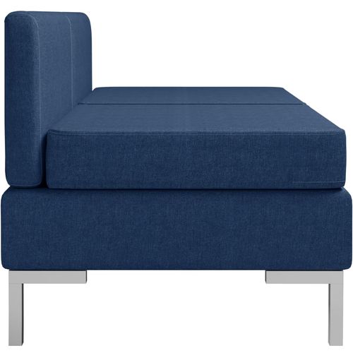 Modularne srednje sofe s jastucima 2 kom od tkanine plave slika 12