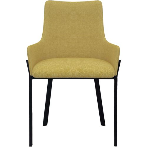 Blagovaonske stolice od tkanine 6 kom žute slika 3