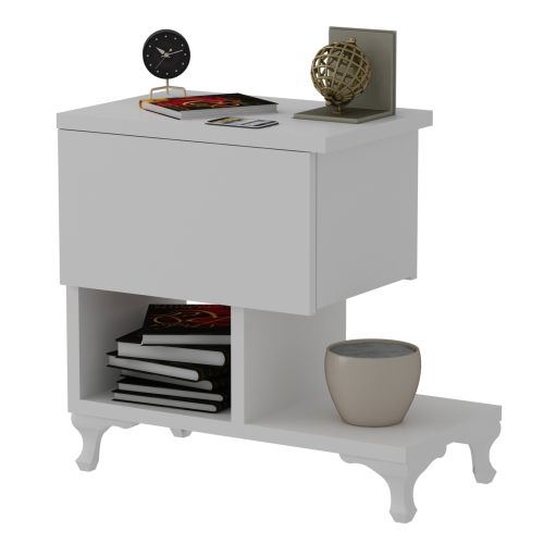 Cast - White White Nightstand slika 7