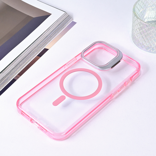 Torbica Magsafe transparent za iPhone 13 Pro Max 6.7 pink slika 5