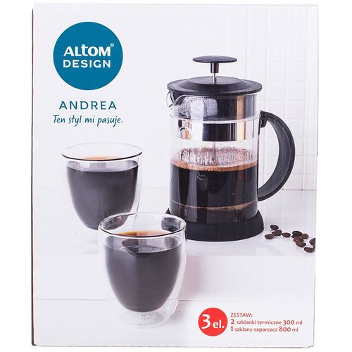 Altom Design termo staklene šalice za kavu i čaj Andrea 300 ml (set od 2 čaše) + vrč 800 ml - 020302363 slika 11