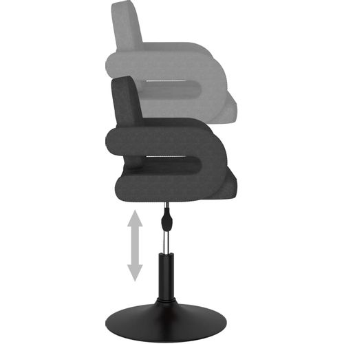 Okretna blagovaonska stolica od tkanine tamnosiva slika 6