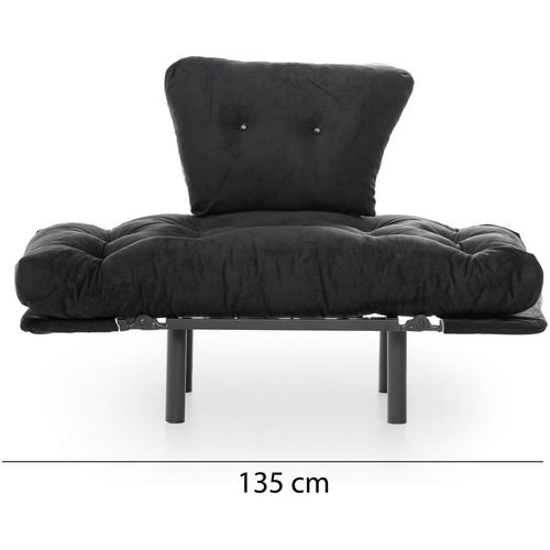 Atelier Del Sofa Fotelja, Crno, Nitta Single - Black slika 14