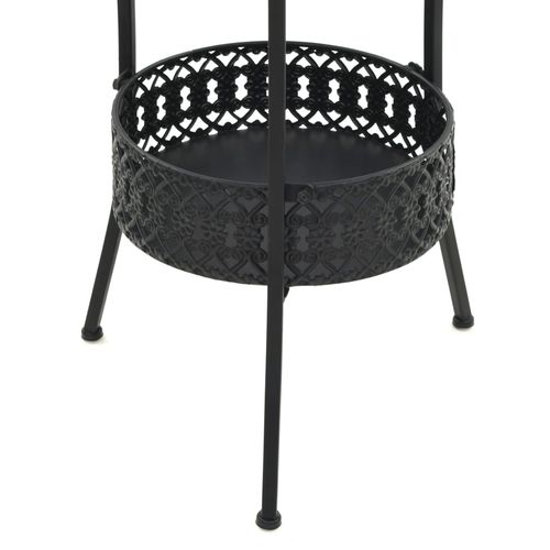 Bistro stol crni 40 x 70 cm metalni slika 29