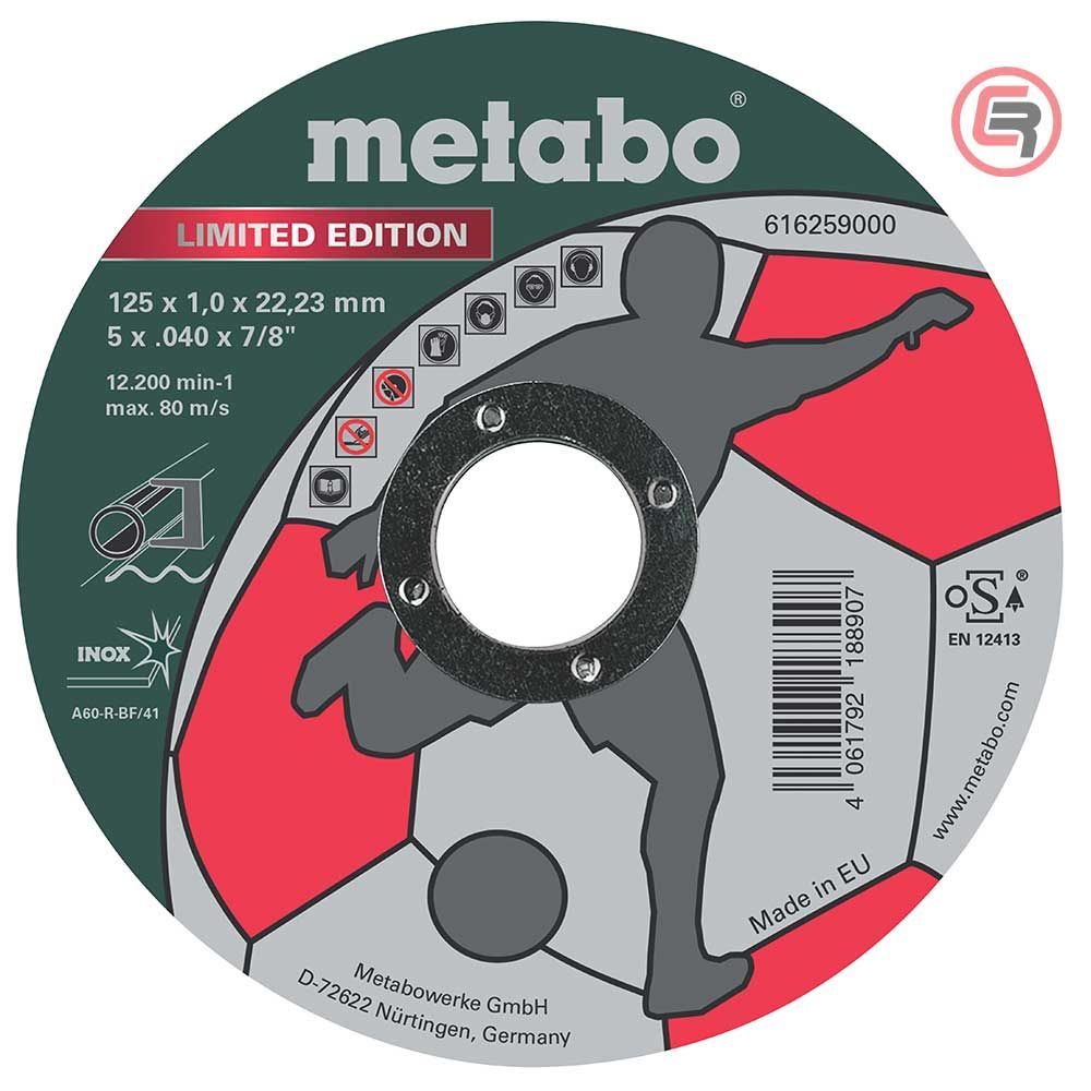 Metabo Rezna Ploča 125 x 1 x 22,2 mm Inox Limited Edition Soccer – 616259000 slika 1
