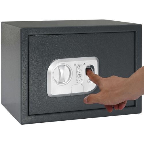 Digitalni sef s otiskom prsta tamnosivi 35 x 25 x 25 cm slika 25