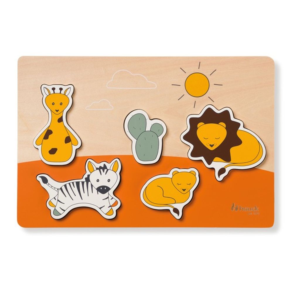 Hauck Drvena slagalica Puzzle N Sort - Safari slika 1