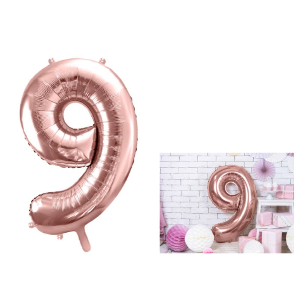 FB1M-9-019R Folijski balon 9 Ružičasto Zlato 86cm slika 1
