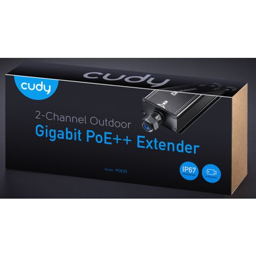 Cudy POE25 30W Gigabit PoE+/PoE Injector, 2-Channel Outdoor PoE Extender, 100m slika 6