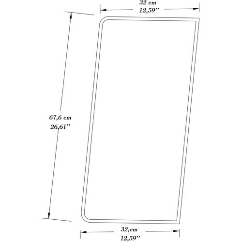 Forza Large - White White Decorative Chipboard Mirror slika 7