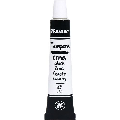 Tempera 18ml KARBON CRNA alu tuba slika 1