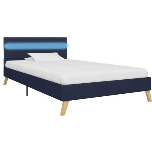 Okvir za krevet od tkanine s LED svjetlom plavi 100 x 200 cm slika 43