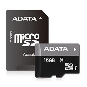 A-DATA Memorijska kartica UHS-I MicroSDHC 16GB class 10 + adapter AUSDH16GUICL10-RA1