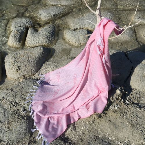 Flamingo - Pink Pink Fouta (Beach Towel) slika 2