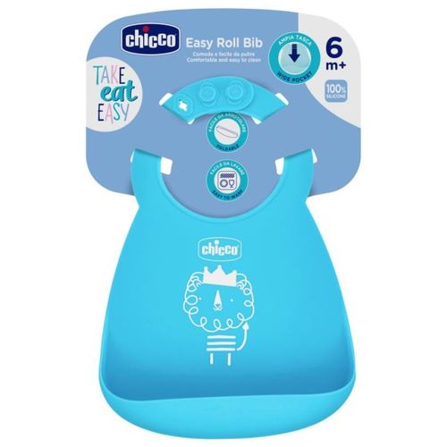 Chicco Silikonski siperak Take Eat Easy 6m+, Plavi slika 1