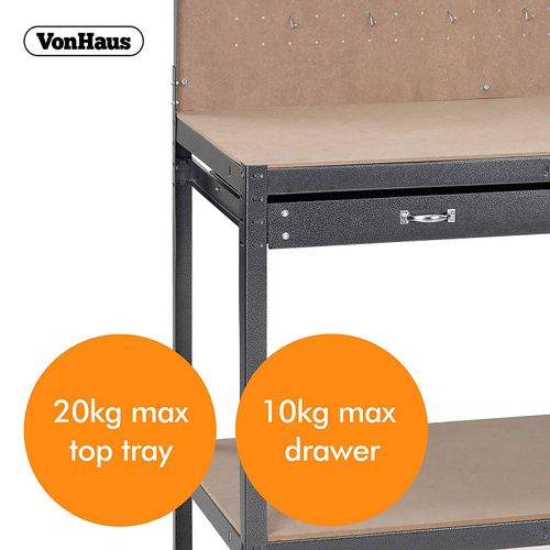 VonHaus workbench with connecting wall slika 3