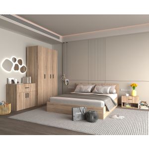 Kimen Set Spavaće Sobe, Boja: Sonoma