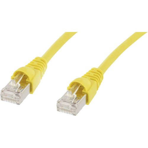 Telegärtner L00000A0076 RJ45 mrežni kabel, Patch kabel cat 6a S/FTP 0.50 m žuta vatrostalan, sa zaštitom za nosić, vatrostalan, bez halogena, UL certificiran 1 St. slika 2
