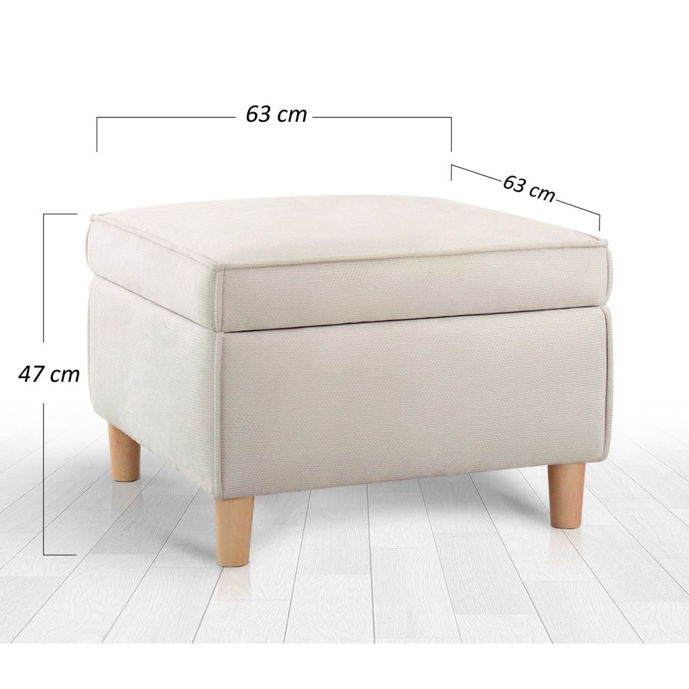 Roscen - Kremasti Pouf slika 7
