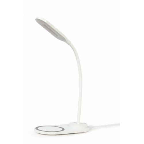 Gembird Desk lamp with wireless charger, white slika 1