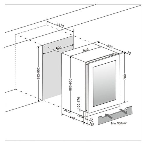 WineCave 780 60D mQuvee panel-ready vinska vitrina slika 7