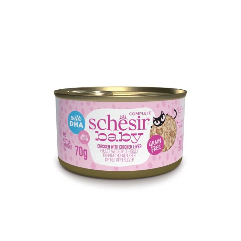Schesir Cat Baby piletina i jetra, konzerva 70 g slika 1