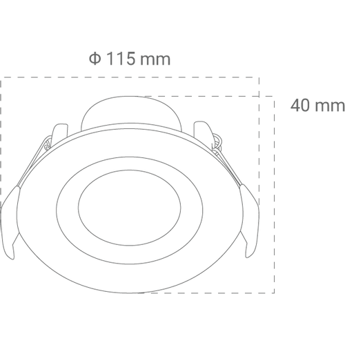 LED downlight Green Tech 800 lm, 9W, 3CCT, 3000K-4000-6500K, crni slika 2