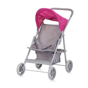 Chipolino KOLICA ZA LUTKE "ALICE" grey/pink linnen