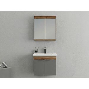Set namještaja za kupatilo (2 komada) Carıno 65 - boje: bor, mat siva