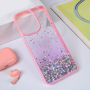 Torbica Frame Glitter za Xiaomi Redmi 13C roze