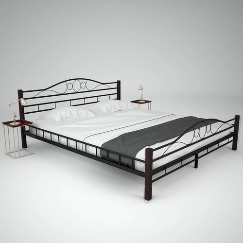 275849 Bed with Mattress Black Metal 180x200 cm(246743+241405) slika 28