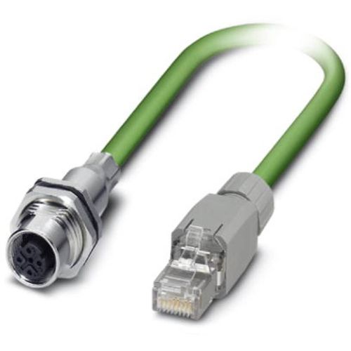Phoenix Contact 1404368 M12 / RJ45 mrežni kabel, Patch kabel cat 5, cat 5e SF/UTP 1.00 m zelena  1 St. slika 1
