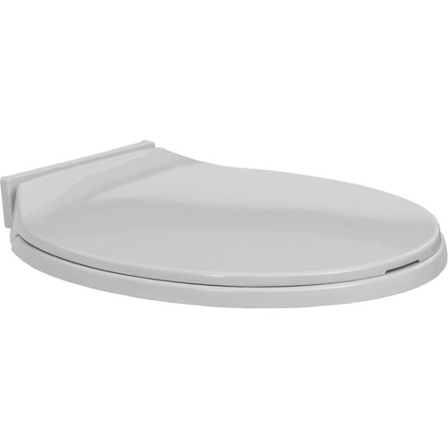 Toaletna daska s mekim zatvaranjem svjetlosiva ovalna slika 1