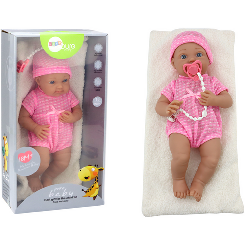 Lutka beba - Ružičasta odjeća, šešir, duda varalica i dekica slika 1