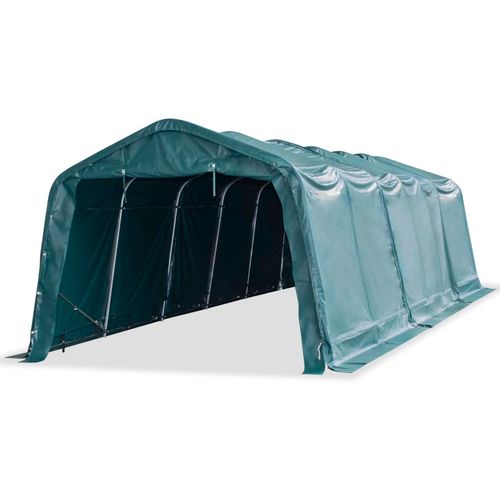 Uklonjivi šator za stoku PVC 550 g/m² 3,3 x 9,6 m tamnozeleni slika 10