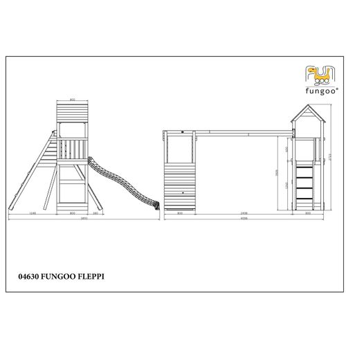 Fungoo set FLEPPI kdi - drveno dječje igralište slika 4
