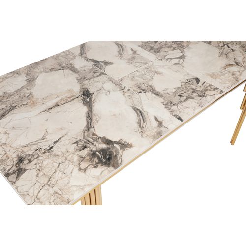 Damla 1102 Gold
White Extendable Dining Table slika 8