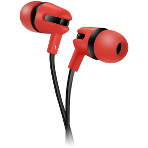 Canyon SEP-4 Stereo earphone with microphone, 1.2m flat cable, Red, 22*12*12mm, 0.013kg