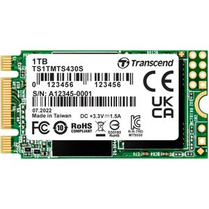 Transcend TS1TMTS430S 1TB, M.2 2242 SSD, SATA3 B+M Key, TLC