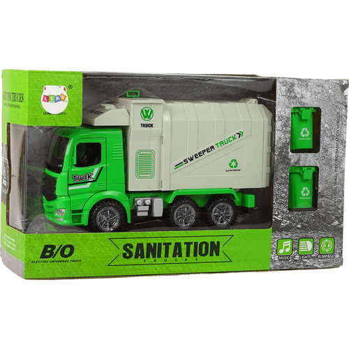 Kamion za odvoz smeća s 2 kante zeleni slika 4